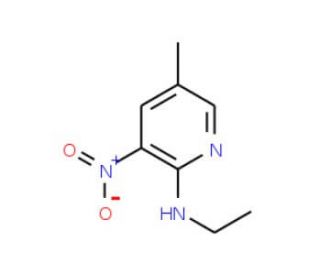 2-Ethylamino-5-methyl-3-nitropyridine (CAS 106690-40-8) - chemical structure image
