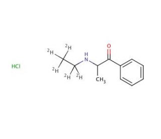 2-(Ethylamino)propiophenone-d5 Hydrochloride - chemical structure image