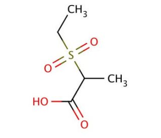 2-(ethylsulfonyl)propanoic acid (CAS 809279-05-8) - chemical structure image