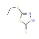 2-Ethylthio-1,3,4-thiadiazole-5-thiol (CAS 37147-15-2) - chemical structure image