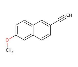 2-Ethynyl-6-methoxynaphthalene (CAS 129113-00-4) - chemical structure image