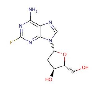 2-Fluoro-2&prime;-deoxyadenosine (CAS 21679-12-9) - chemical structure image