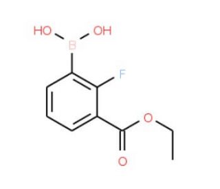2-Fluoro-3-(ethoxycarbonyl)phenylboronic acid (CAS 1072952-52-3) - chemical structure image