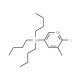 2-Fluoro-3-methyl-5-(tributylstannyl)pyridine (CAS 405556-98-1) - chemical structure image