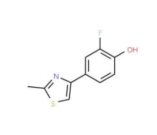 2-fluoro-4-(2-methyl-1,3-thiazol-4-yl)phenol - chemical structure image