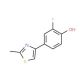 2-fluoro-4-(2-methyl-1,3-thiazol-4-yl)phenol - chemical structure image