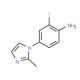 2-Fluoro-4-(2-methyl-imidazol-1-yl)-phenylamine (CAS 218301-88-3) - chemical structure image
