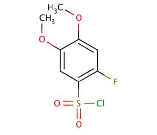 2-fluoro-4,5-dimethoxybenzenesulfonyl chloride - chemical structure image