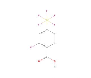 2-Fluoro-4-(pentafluorosulfur)benzoic acid (CAS 1240257-03-7) - chemical structure image