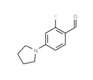 2-Fluoro-4-pyrrolidin-1-yl-benzaldehyde - chemical structure image