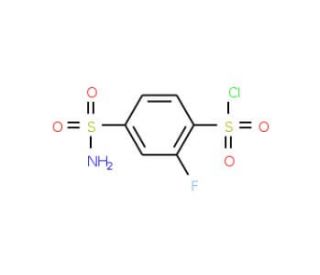 2-fluoro-4-sulfamoylbenzene-1-sulfonyl chloride - chemical structure image