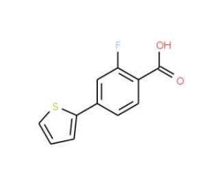 2-fluoro-4-thien-2-ylbenzoic acid - chemical structure image