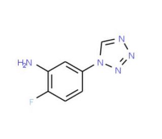 2-fluoro-5-(1H-1,2,3,4-tetrazol-1-yl)aniline (CAS 924871-22-7) - chemical structure image
