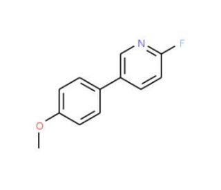 2-Fluoro-5-(4-methoxyphenyl)pyridine (CAS 444120-93-8) - chemical structure image