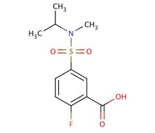 2-fluoro-5-{[isopropyl(methyl)amino]sulfonyl}benzoic acid (CAS 926191-54-0) - chemical structure image