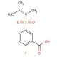 2-fluoro-5-{[isopropyl(methyl)amino]sulfonyl}benzoic acid (CAS 926191-54-0) - chemical structure image