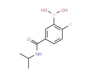 2-Fluoro-5-(isopropylcarbamoyl)benzeneboronic acid (CAS 874289-49-3) - chemical structure image