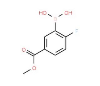 2-Fluoro-5-(methoxycarbonyl)phenylboronic acid (CAS 850568-04-6) - chemical structure image
