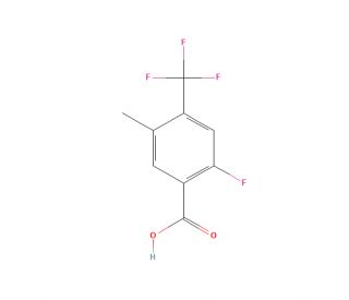 2-Fluoro-5-methyl-4-(trifluoromethyl)benzoic acid (CAS 1323955-61-8) - chemical structure image