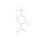 2-Fluoro-5-methyl-4-(trifluoromethyl)benzoic acid (CAS 1323955-61-8) - chemical structure image