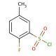 2-Fluoro-5-methylbenzenesulfonyl chloride (CAS 870704-14-6) - chemical structure image