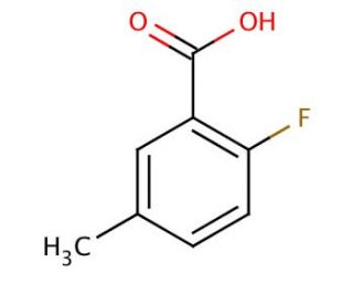 2-Fluoro-5-methylbenzoic acid (CAS 321-12-0) - chemical structure image
