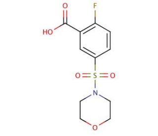 2-Fluoro-5-(morpholine-4-sulfonyl)-benzoic acid - chemical structure image