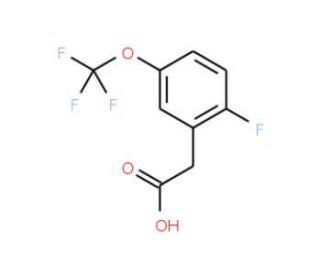 2-Fluoro-5-(trifluoromethoxy)phenylacetic acid (CAS 886497-98-9) - chemical structure image