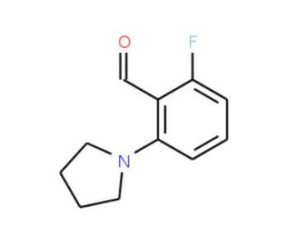2-fluoro-6-pyrrolidin-1-ylbenzaldehyde - chemical structure image
