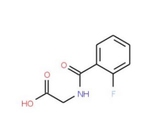 (2-Fluoro-benzoylamino)-acetic acid (CAS 363-34-8) - chemical structure image