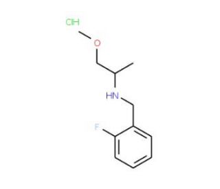 (2-Fluoro-benzyl)-(2-methoxy-1-methyl-ethyl)-amine hydrochloride - chemical structure image