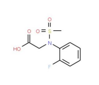 [(2-Fluoro-phenyl)-methanesulfonyl-amino]-acetic acid (CAS 363162-67-8) - chemical structure image