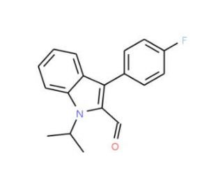 2-Formyl-3-(4-fluorophenyl)-1-N-isopropyl indole (CAS 101125-34-2) - chemical structure image