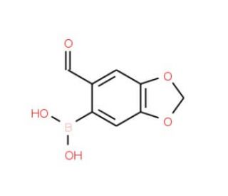 2-Formyl-4,5-methylenedioxyphenylboronic acid (CAS 94838-88-7) - chemical structure image