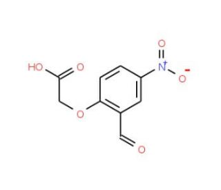 2-Formyl-4-nitrophenoxyacetic acid (CAS 6965-69-1) - chemical structure image