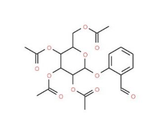 2-Formylphenyl 2,3,4,6-tetra-O-acetyl-b-D-glucopyranoside (CAS 14581-83-0) - chemical structure image