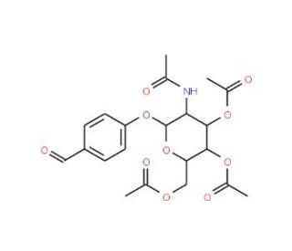 2-Formylphenyl 2-acetamido-3,4,6-tri-O-acetyl-2-deoxy-b-D-glucopyranoside (CAS 15430-77-0) - chemical structure image