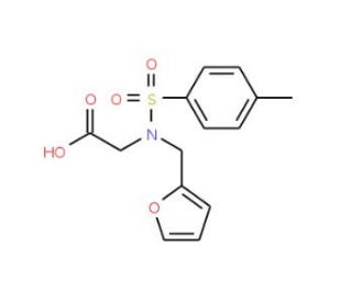 {(2-furylmethyl)[(4-methylphenyl)sulfonyl]amino}acetic acid - chemical structure image