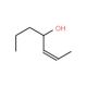 2-Hepten-4-ol (CAS 4798-59-8) - chemical structure image
