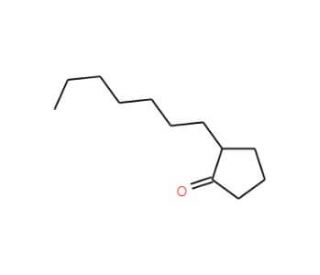 2-heptylcyclopentan-1-one (CAS 137-03-1) - chemical structure image