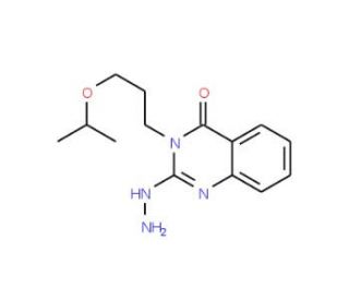 2-hydrazino-3-(3-isopropoxypropyl)quinazolin-4(3H)-one - chemical structure image