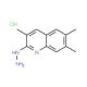 2-Hydrazino-3,6,7-trimethylquinoline hydrochloride (CAS 1170928-54-7) - chemical structure image