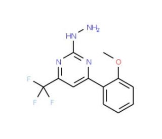 2-Hydrazino-4-(2-methoxyphenyl)-6-(trifluoromethyl)pyrimidine - chemical structure image