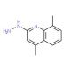 2-hydrazino-4,8-dimethylquinoline (CAS 57369-93-4) - chemical structure image
