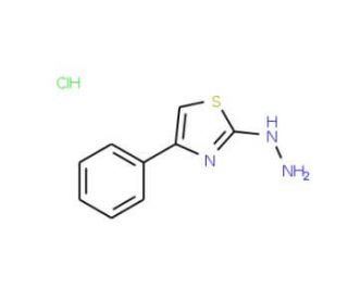 2-hydrazino-4-phenyl-1,3-thiazole hydrochloride (CAS 17574-10-6) - chemical structure image