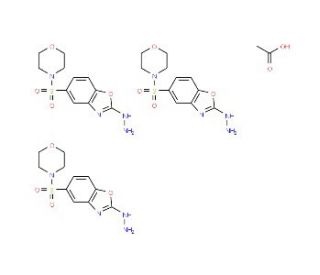 2-hydrazino-5-(morpholin-4-ylsulfonyl)-1,3-benzoxazole acetate (3:1) - chemical structure image