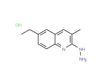 2-Hydrazino-6-ethyl-3-methylquinoline hydrochloride (CAS 1171703-92-6) - chemical structure image