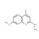 2-hydrazino-7-methoxy-4-methylquinoline (CAS 97892-65-4) - chemical structure image