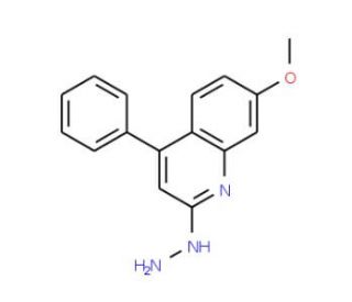 2-hydrazino-7-methoxy-4-phenylquinoline - chemical structure image