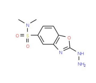 2-Hydrazino-benzooxazole-5-sulfonic acid dimethylamide - chemical structure image